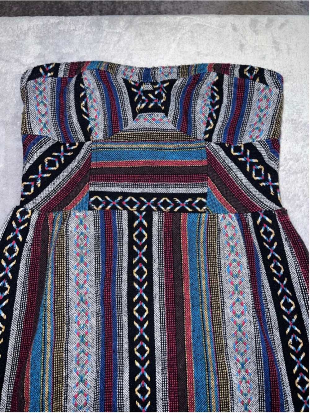 Callie Mac Strapless Dress Multi-color Boho Grunge Festival - Picture 3 of 7